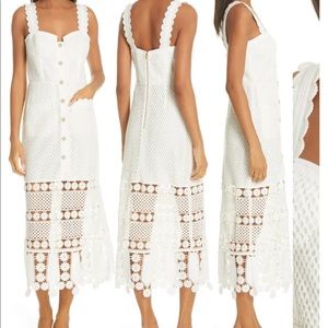 Self Portrait Fishnet Crochet Dress